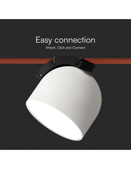 23107-Faretto LED COB da Binario in Tessuto Magnetico   Colore Bianco -6