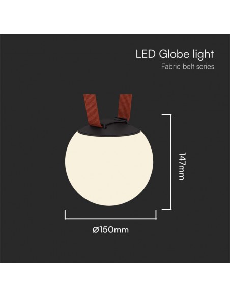 23108-Lampada LED da Binario  Sferica Opale Colore Nero -2