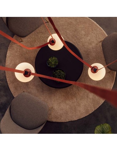 23108-Lampada LED da Binario  Sferica Opale Colore Nero -3