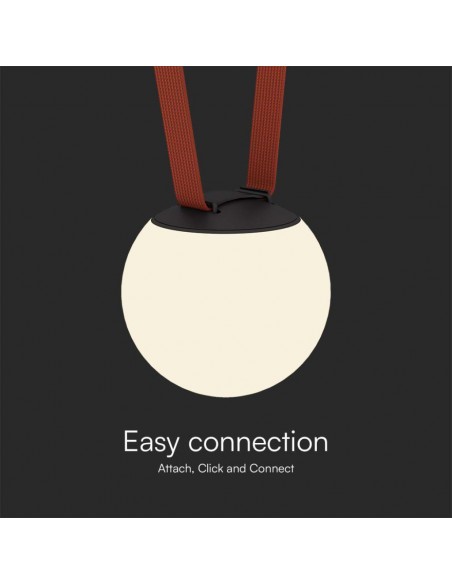 Lampada LED da Binario 10W Sferica Opale Nero 3000K