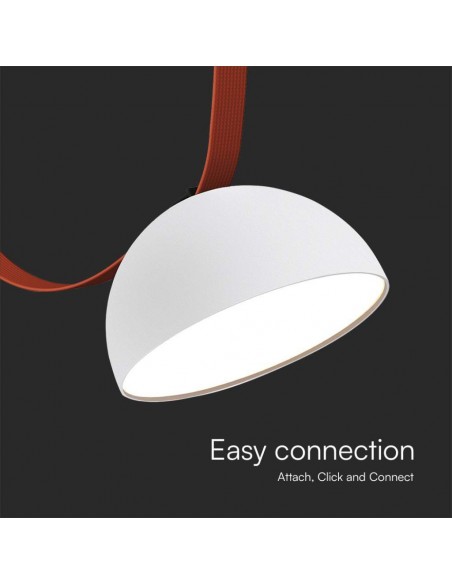 23110-Faretto LED COB da Binario in Tessuto Magnetico  Colore Bianco -7