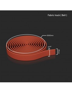 23125-Binario in Tessuto m per Montaggio Faretti Colore Rosso-1 2