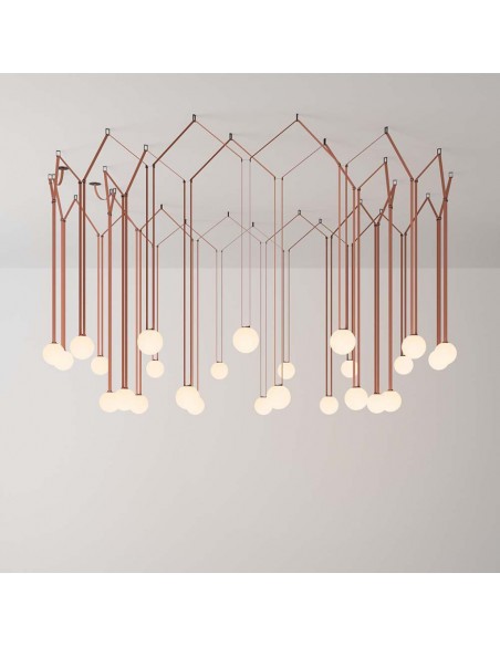 23125-Binario in Tessuto m per Montaggio Faretti Colore Rosso-3