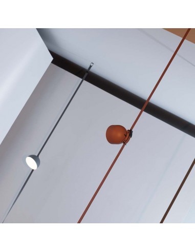 23125-Binario in Tessuto m per Montaggio Faretti Colore Rosso-4