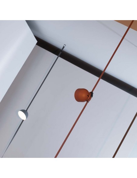 23125-Binario in Tessuto m per Montaggio Faretti Colore Rosso-4