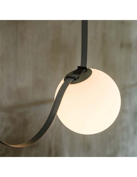 23126-Binario in Tessuto m per Montaggio Faretti Colore Grigio Scuro-4