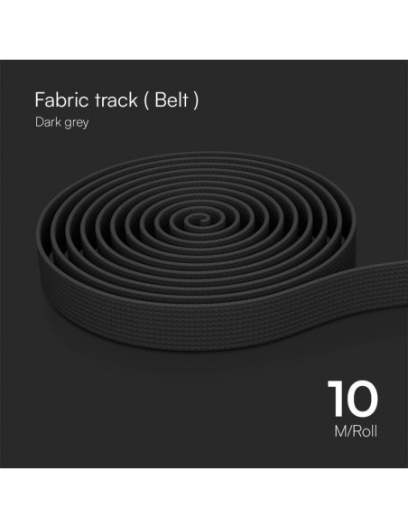 23126-Binario in Tessuto m per Montaggio Faretti Colore Grigio Scuro-6