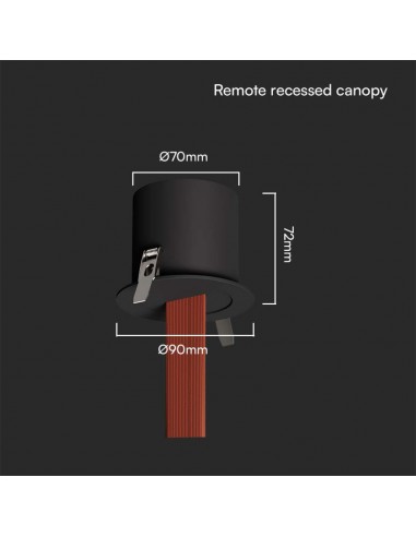 23130-Supporto da incasso remoto d mm h mm Colore Nero SKU  / -2