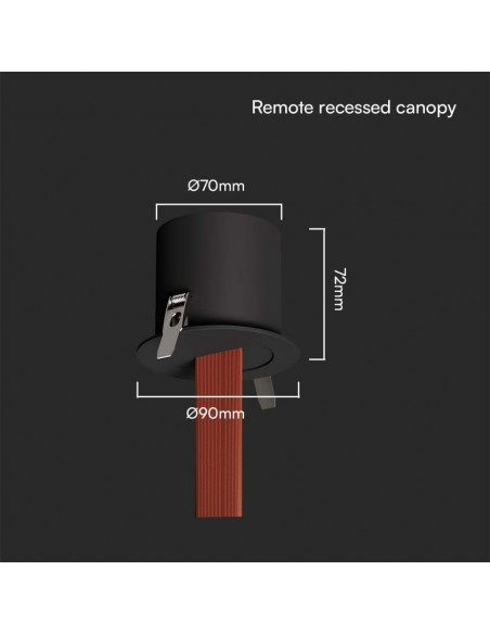 23130-Supporto da incasso remoto d mm h mm Colore Nero SKU  / -2