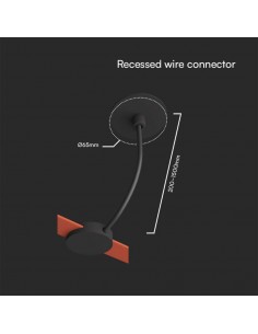 23131-Connettore cavo incassato d mm Colore Nero SKU  / -1 2