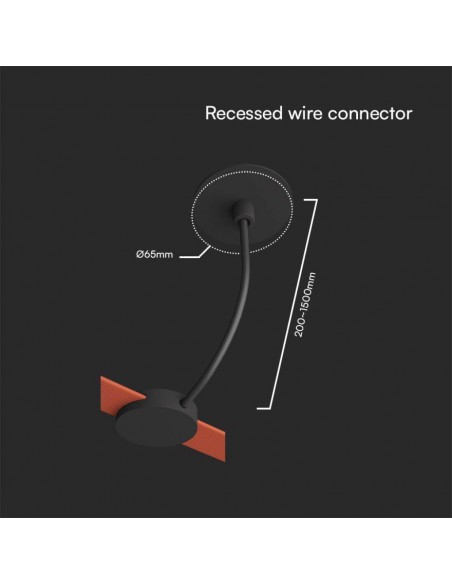 23131-Connettore cavo incassato d mm Colore Nero SKU  / -2