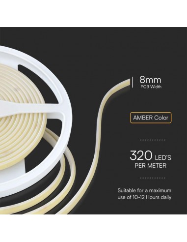 23144-Strip LED COB- /m m V Colore Ambra  mm-2