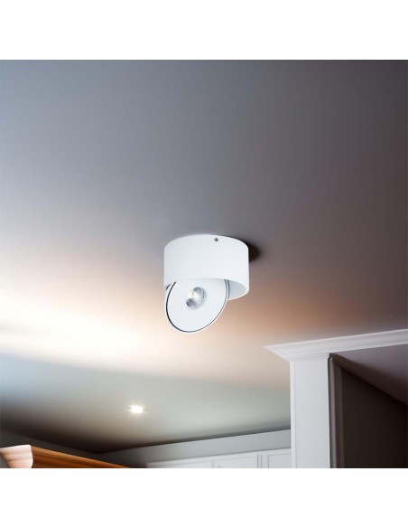 23157-Faretto LED COB da Incasso Rotondo  Inclinabile Colore Bianco in-4