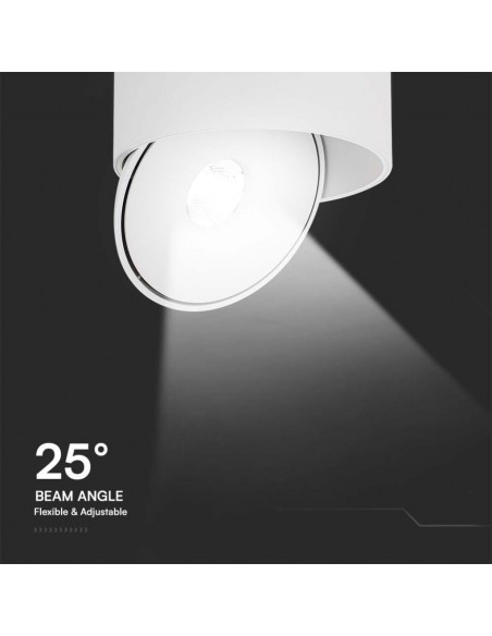 Faretto LED COB da Incasso Rotondo 28W Inclinabile Bianco 3in1