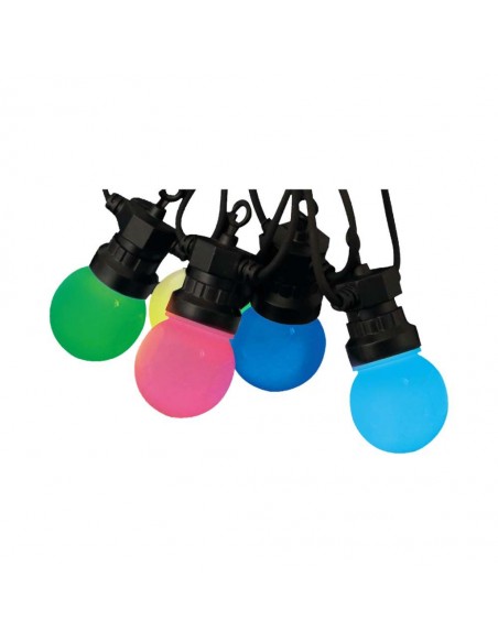 23159-Catenaria m con  Lampadine mini Globo LED x RGB con Telecomando e Adattatore IP-1