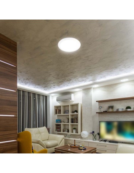 23160-Plafoniera LED Rotonda  con Sensore Microonde d mm h mm CCT Regolabile -5