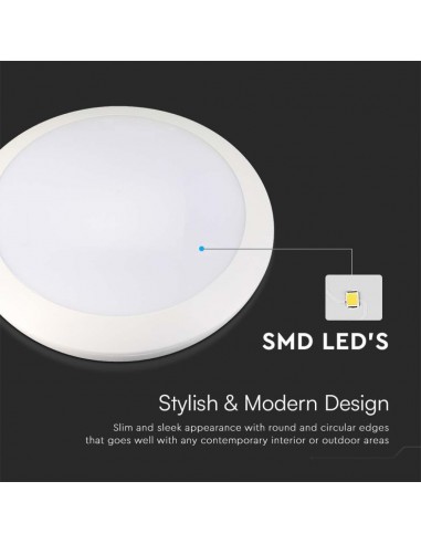 23160-Plafoniera LED Rotonda  con Sensore Microonde d mm h mm CCT Regolabile -6