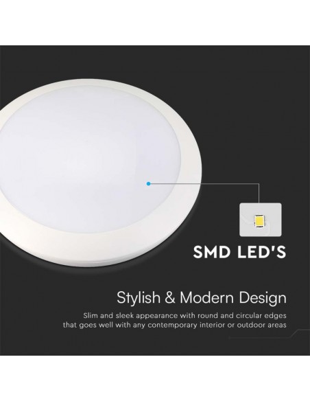 23160-Plafoniera LED Rotonda  con Sensore Microonde d mm h mm CCT Regolabile -6