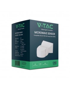 23164-Sensore di Movimento a microonde   Montaggio a Parete Colore Bianco -1 2