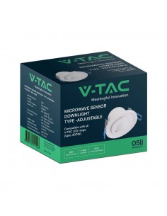 23165-Sensore di Movimento a Microonde   Orientabile Montaggio a Incasso Colore Bianco-1 2