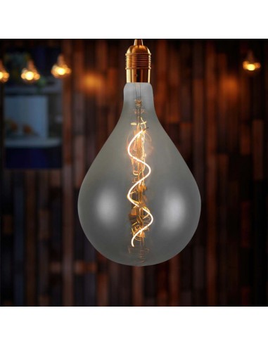 23167-Lampadina LED E  BS Filamento a Spirale Vetro Fumé -3
