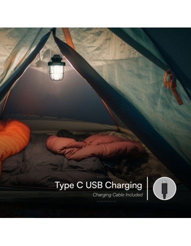 23337-Lampada LED Lanterna da Campeggio  SMD   Filamento Ricaricabile con USB C Dimmerabile IP Colore Verde -5