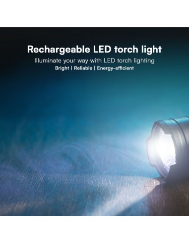 23338-Torcia LED  con Batteria Ricaricabile USB C LM/W IP-5