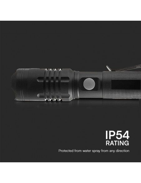 23338-Torcia LED  con Batteria Ricaricabile USB C LM/W IP-7