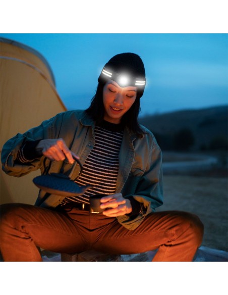 23340-Torcia LED Frontale  SMD COB lm con Cintura in Silicone e Batteria Ricaricabile USB C IP-3