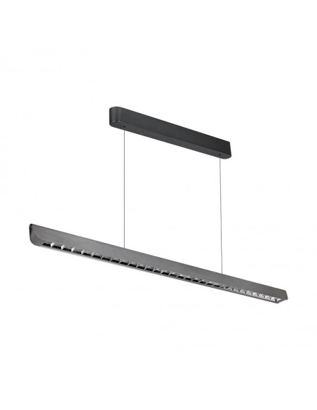 23343-Plafoniera LED Chip Samsung a Sospensione  Lineare Colore Grigio opaco  in-1