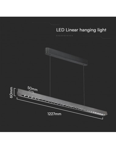 23343-Plafoniera LED Chip Samsung a Sospensione  Lineare Colore Grigio opaco  in-2