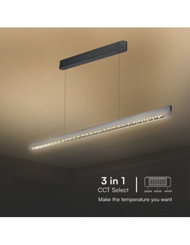 23343-Plafoniera LED Chip Samsung a Sospensione  Lineare Colore Grigio opaco  in-7