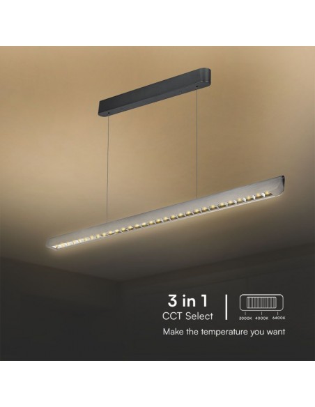 23343-Plafoniera LED Chip Samsung a Sospensione  Lineare Colore Grigio opaco  in-7