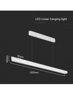 23346-Plafoniera LED Chip Samsung a Sospensione  Lineare Colore Bianco  in-1 2
