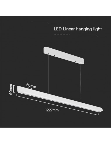 23346-Plafoniera LED Chip Samsung a Sospensione  Lineare Colore Bianco  in-2