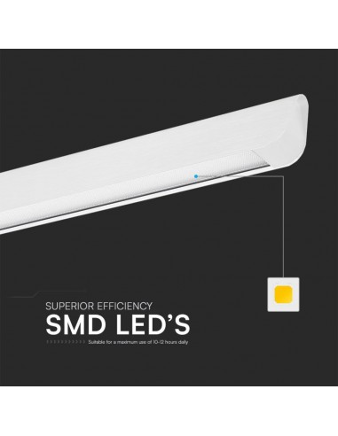 23346-Plafoniera LED Chip Samsung a Sospensione  Lineare Colore Bianco  in-6