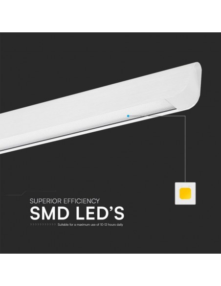 23346-Plafoniera LED Chip Samsung a Sospensione  Lineare Colore Bianco  in-6