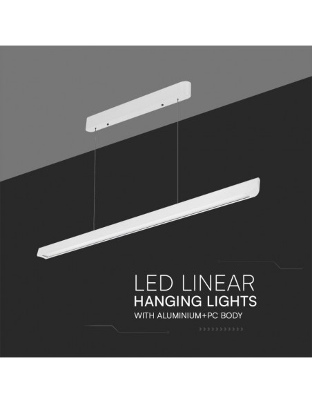 Piastra diffusore per lampada a sospensione lineare a sospensione LED da 36 W tipo CCT: 3IN1 - Bianco