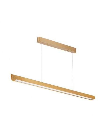 23348-Plafoniera LED Chip Samsung a Sospensione  Lineare Colore Oro opaco  in-1