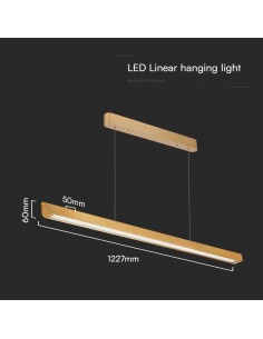 23348-Plafoniera LED Chip Samsung a Sospensione  Lineare Colore Oro opaco  in-1 2
