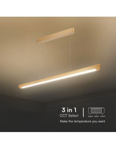 23348-Plafoniera LED Chip Samsung a Sospensione  Lineare Colore Oro opaco  in-7