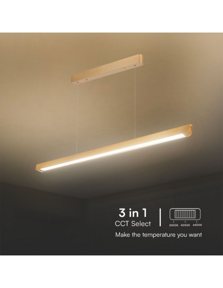 23348-Plafoniera LED Chip Samsung a Sospensione  Lineare Colore Oro opaco  in-7