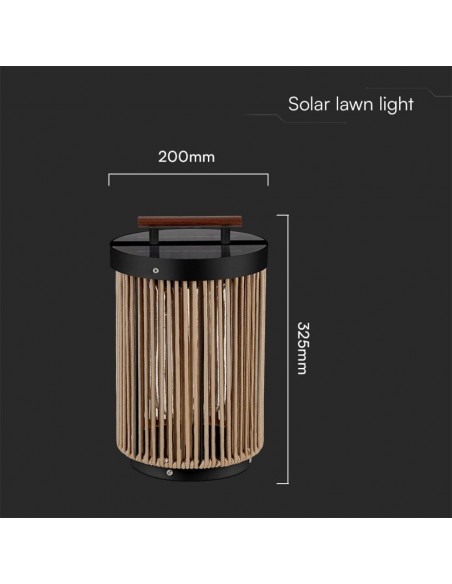 23349-Lampada Solare LED da Terra  con Telecomando  -3