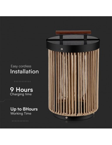 23349-Lampada Solare LED da Terra  con Telecomando  -6