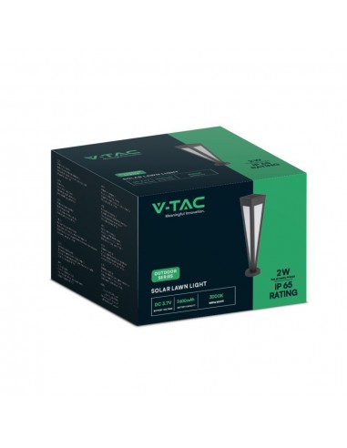 23350-Piantana Solare LED da Giardino  cm con Telecomando Colore Nero  -2