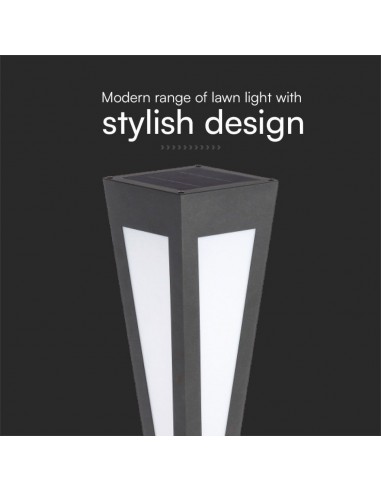 23350-Piantana Solare LED da Giardino  cm con Telecomando Colore Nero  -7