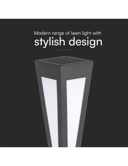 23350-Piantana Solare LED da Giardino  cm con Telecomando Colore Nero  -7