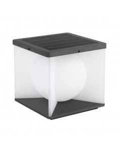 23351-Lampada LED da Giardino a Cubo con Pannello solare e Telecomando    -1