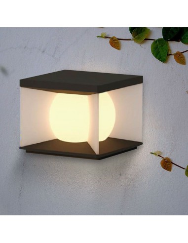 23352-Lampada LED da Giardino a Cubo con Pannello solare e Telecomando    -5