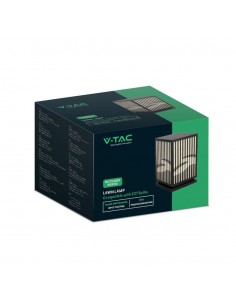 23353-Lampada LED Decorativa con Pannello Solare e Portalampada E Corpo Nero  -1 2